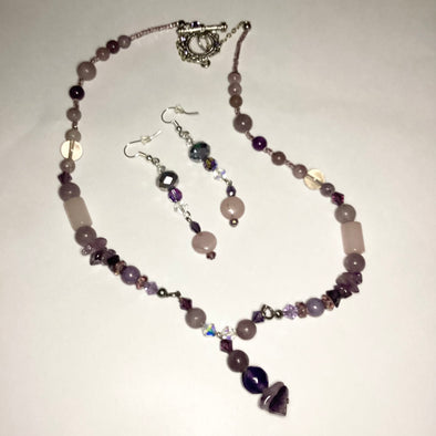 Amethyst Dreamer Necklace And Earrings Set