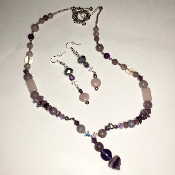 Amethyst Dreamer Necklace And Earrings Set