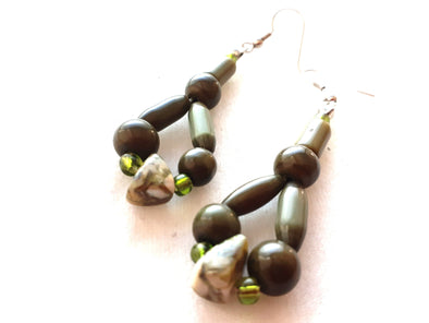 Go Army Green Earrings - Firestarter Jewels 