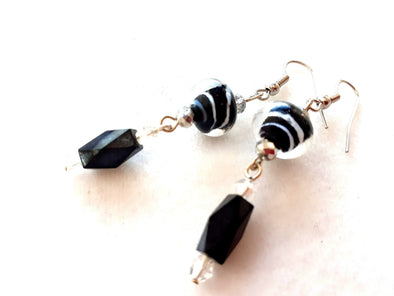 Little Zebra Dangle Earrings - Firestarter Jewels 