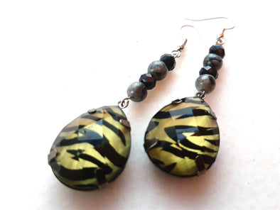 Tigerish Dangle Earrings - Firestarter Jewels 