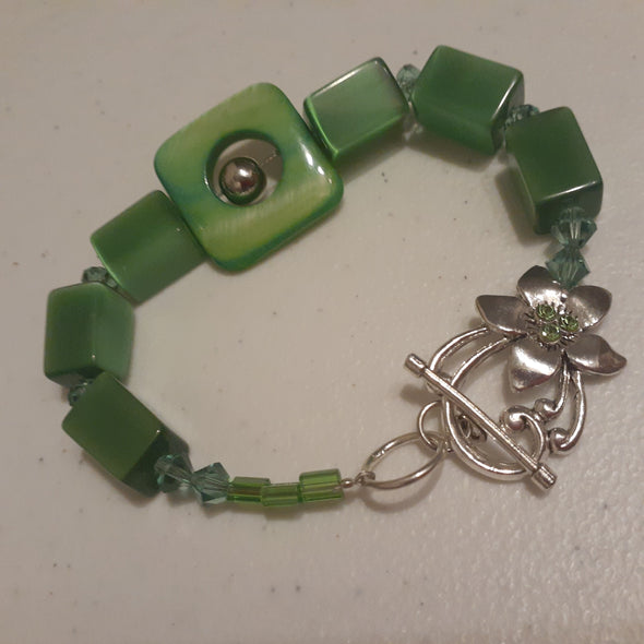 Emerald Lotus Bracelet