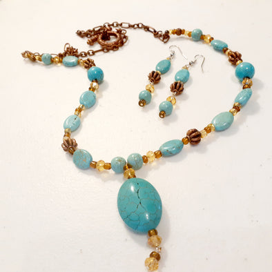 Palace Of Peace Necklace And Earrings Set