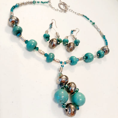Turquoise Dreamer Necklace And Earrings Set