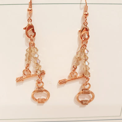 Connections Rose Gold Dangle Earrings