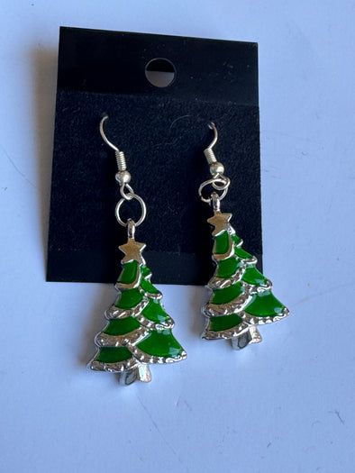 Fancy Christmas Tree Earrings