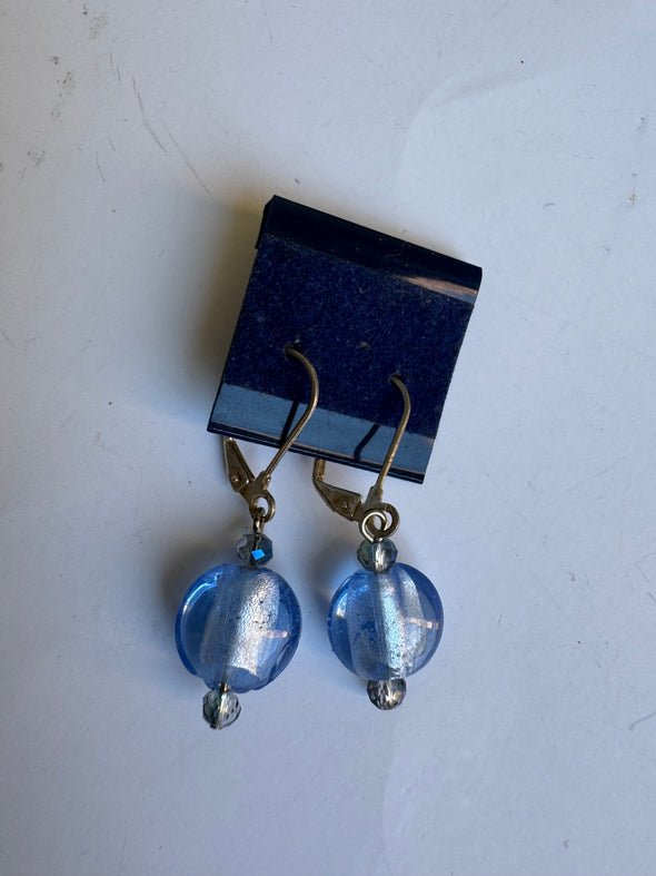 Blue Ice Chip Earrings