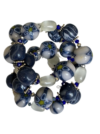 Chambles Of Blue Coil Bracelet