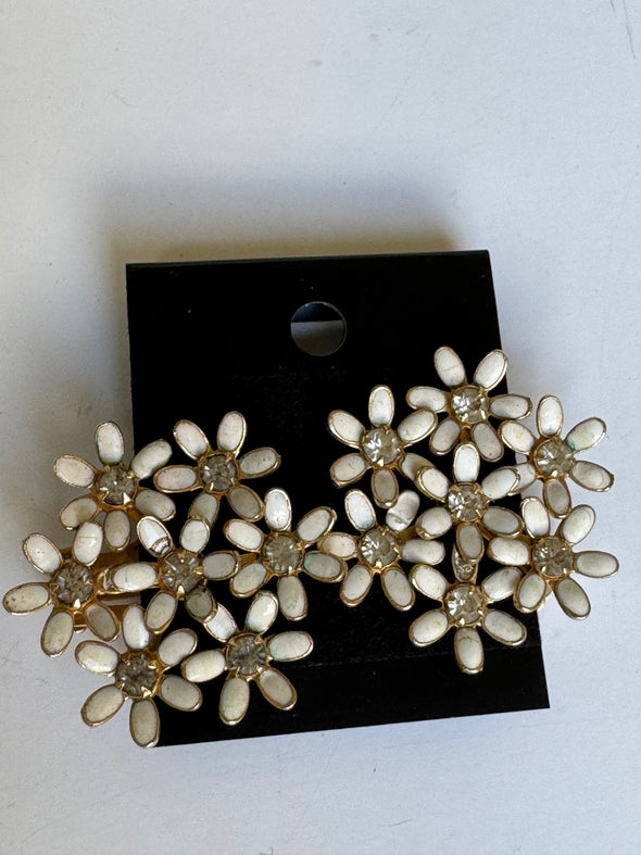 Sprinkle of Flowers Clip Earrings