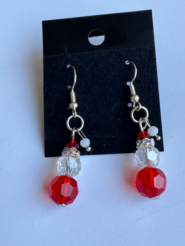 Acrylic Dainty Santa Earrings