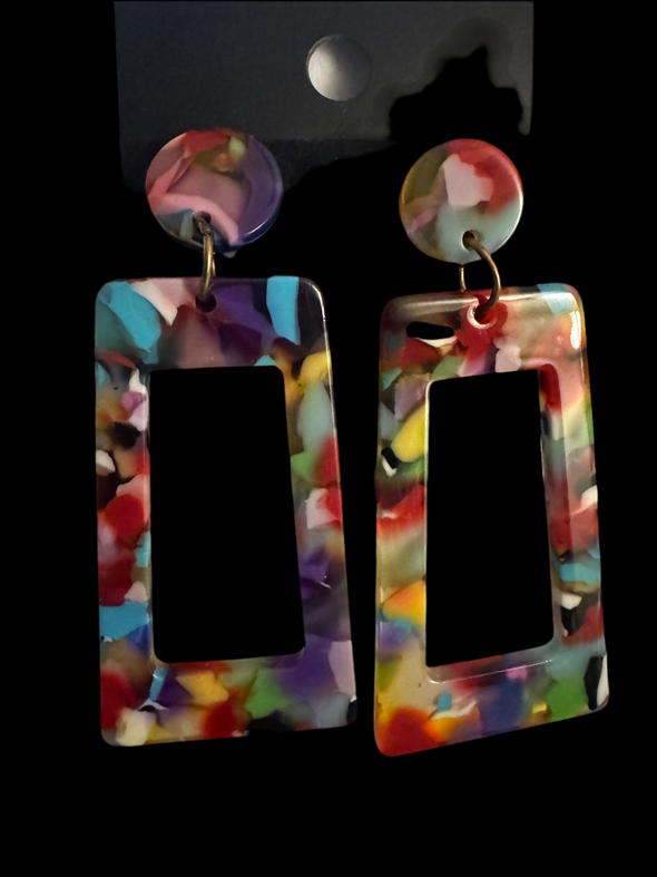 Rainbow Statement Earrings