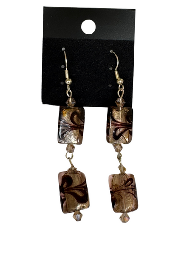 Cinnamon Swirl Dangle Earrings