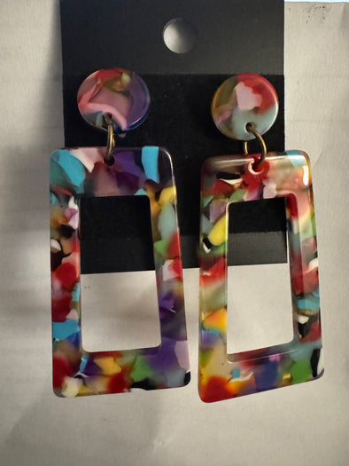 Rainbow Statement Earrings