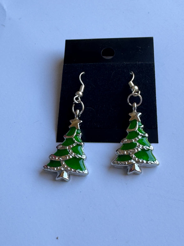 Fancy Christmas Tree Earrings