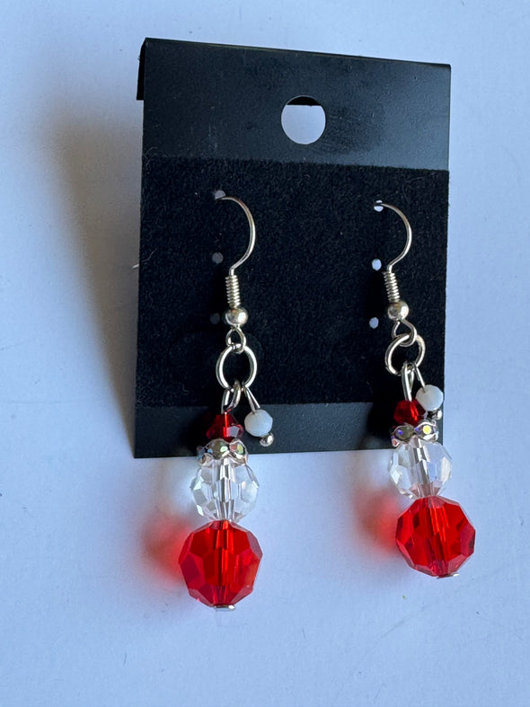 Acrylic Dainty Santa Earrings