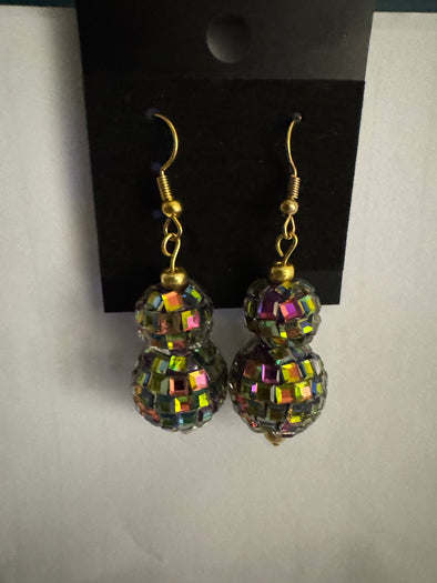 Colorful Disco Ball Earrings