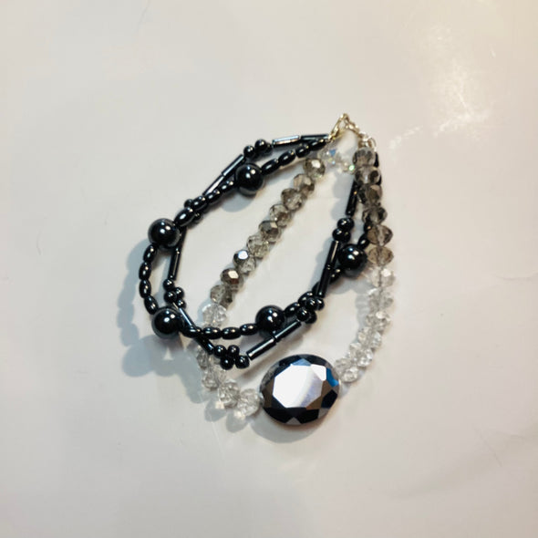 Glossy Hematite Bracelet