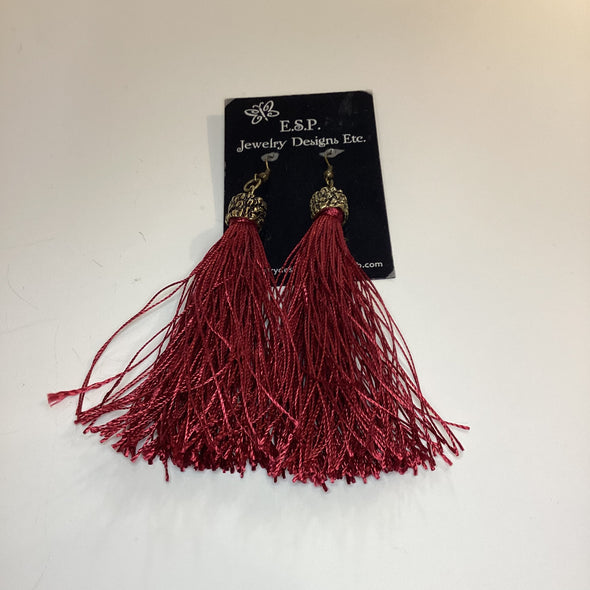 Red Carpet Ready Tassel Earrings