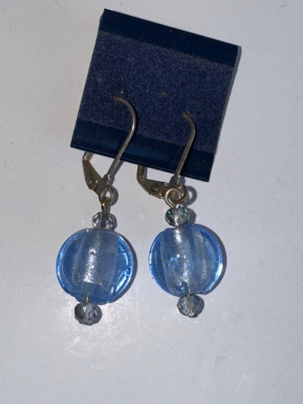 Blue Ice Chip Earrings