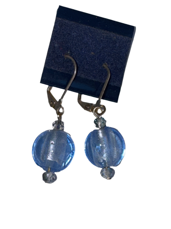 Blue Ice Chip Earrings