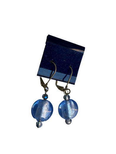 Blue Ice Chip Earrings