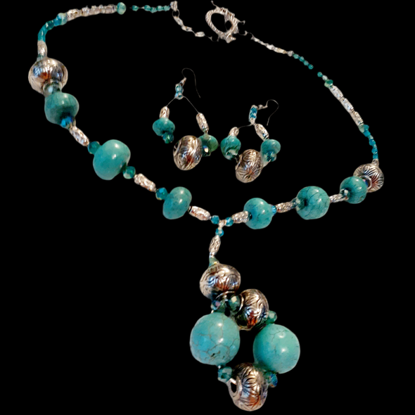 Turquoise Dreamer Necklace And Earrings Set