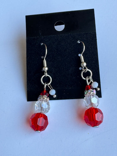 Acrylic Dainty Santa Earrings