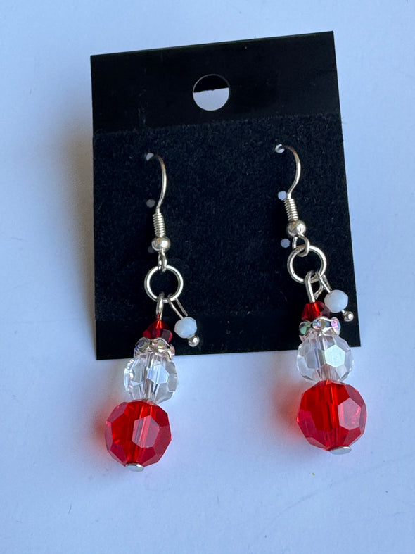 Acrylic Dainty Santa Earrings