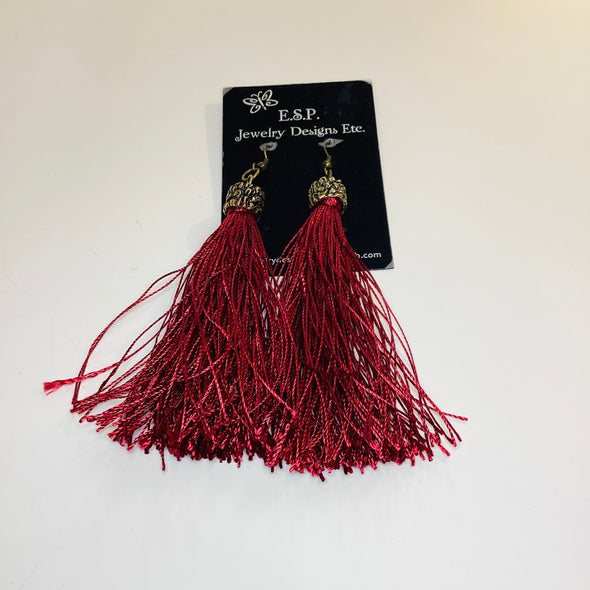 Red Carpet Ready Tassel Earrings