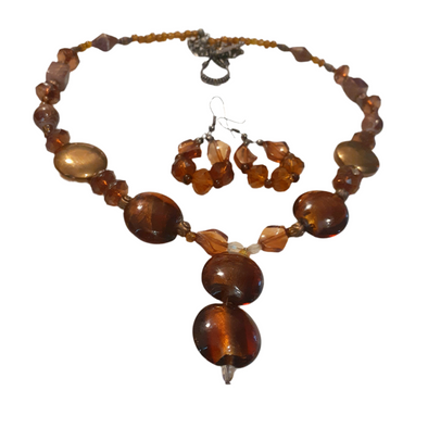 Alluring Autumn Necklace And Earrings Set