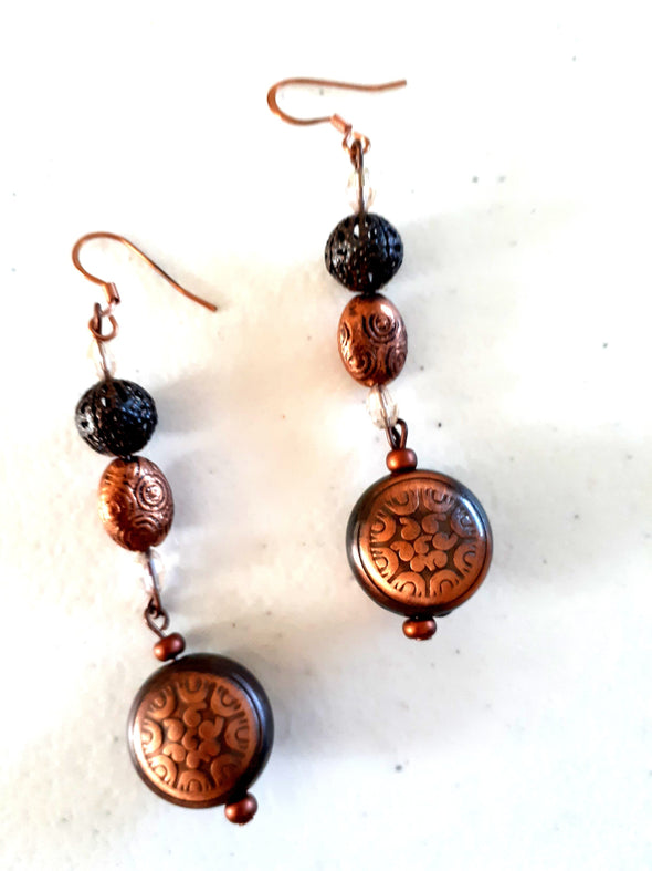 Copper Popper Dangle Earrings - Firestarter Jewels 