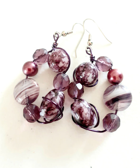 Purple Mix Earrings