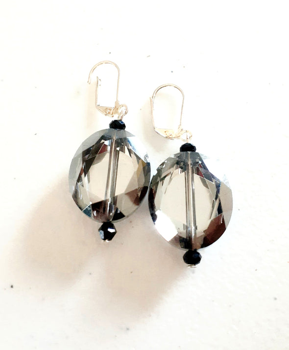 Smoke Screen Mirror Dangle Earrings