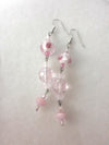 Pink Satin Dangle Earrings - Firestarter Jewels 