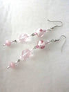 Pink Satin Dangle Earrings - Firestarter Jewels 