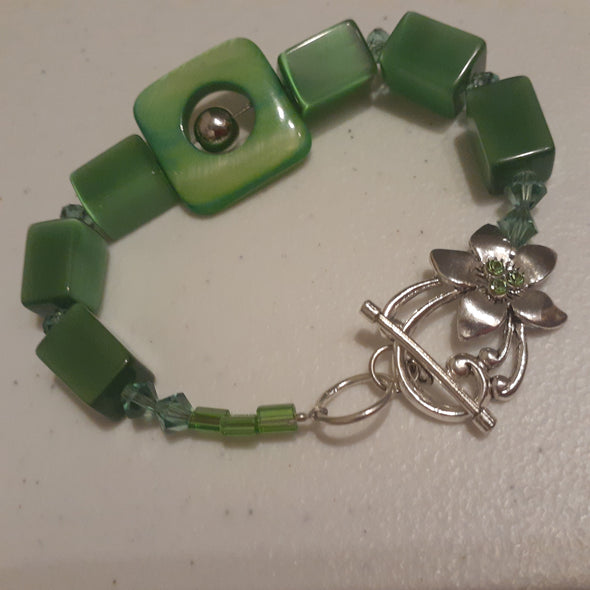 Emerald Lotus Bracelet