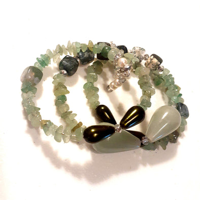 Jade Elegance Coil Bracelet