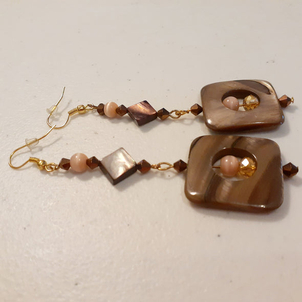 Chocolate Tier Dangle Earrings