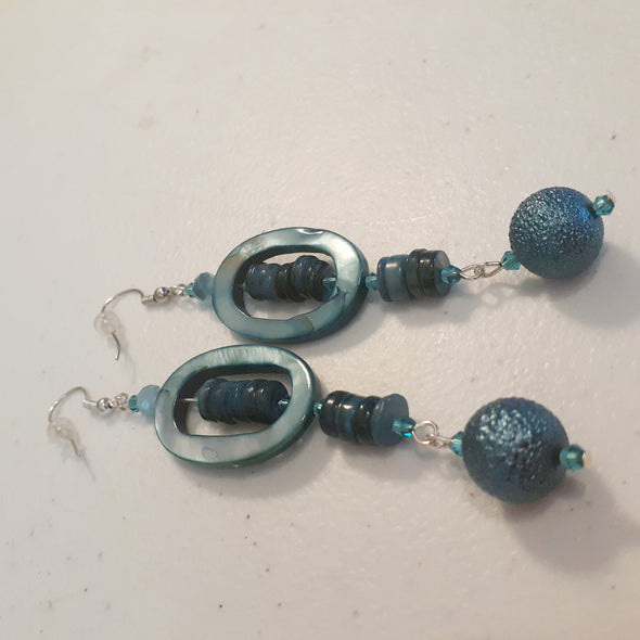 Teal Thrill Dangle Earrings