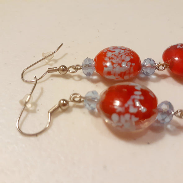 Blue Baby Breath Accent Earrings