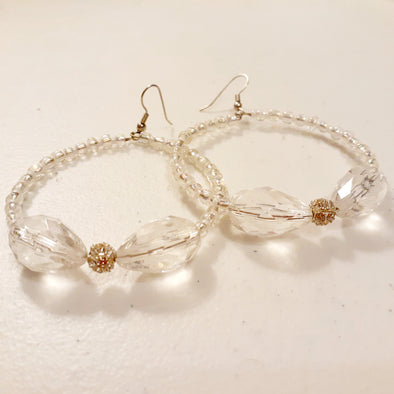 Kissing Teardrop Hoop Earrings