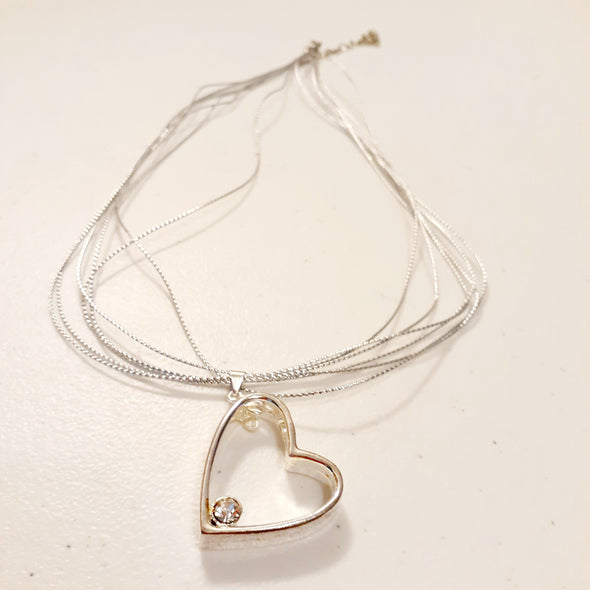 Dropped Heart Necklace