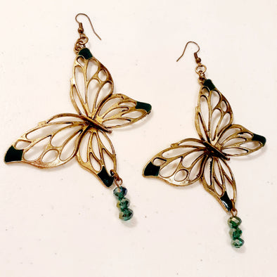 Bold Butterfly Dangle Earrings