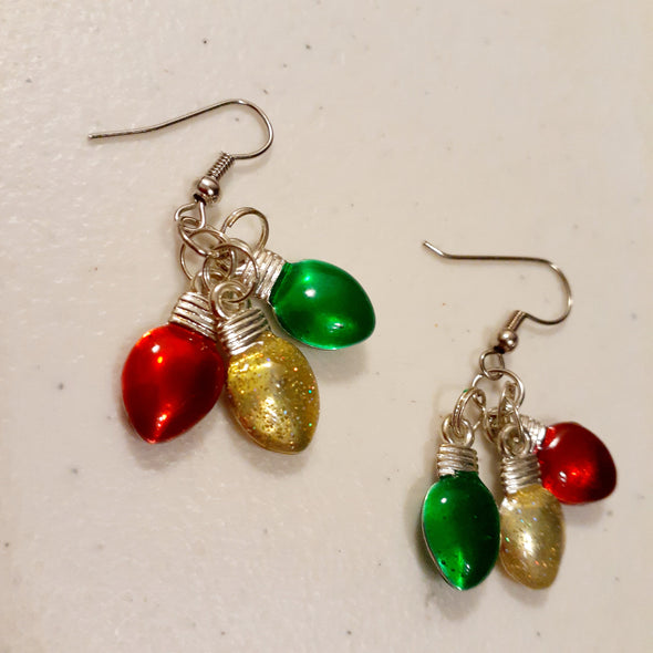 Christmas Light Bulb Earrings