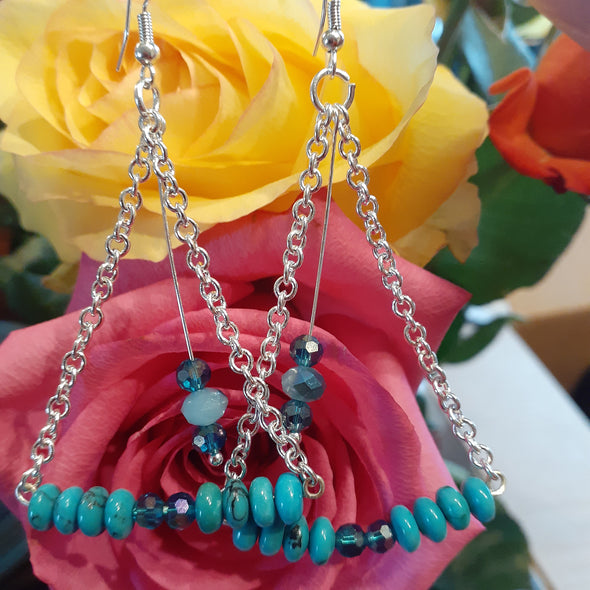 Turquoise Bar Earrings