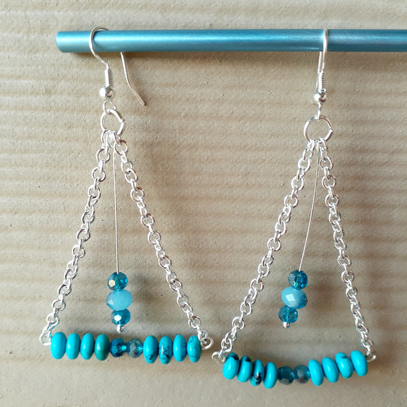 Turquoise Bar Earrings