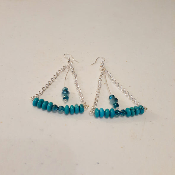 Turquoise Bar Earrings