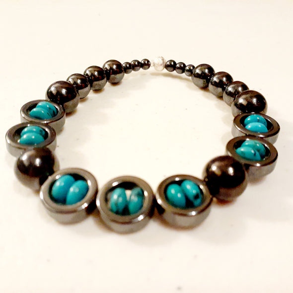 Turquoise Meets Hematite Bracelet